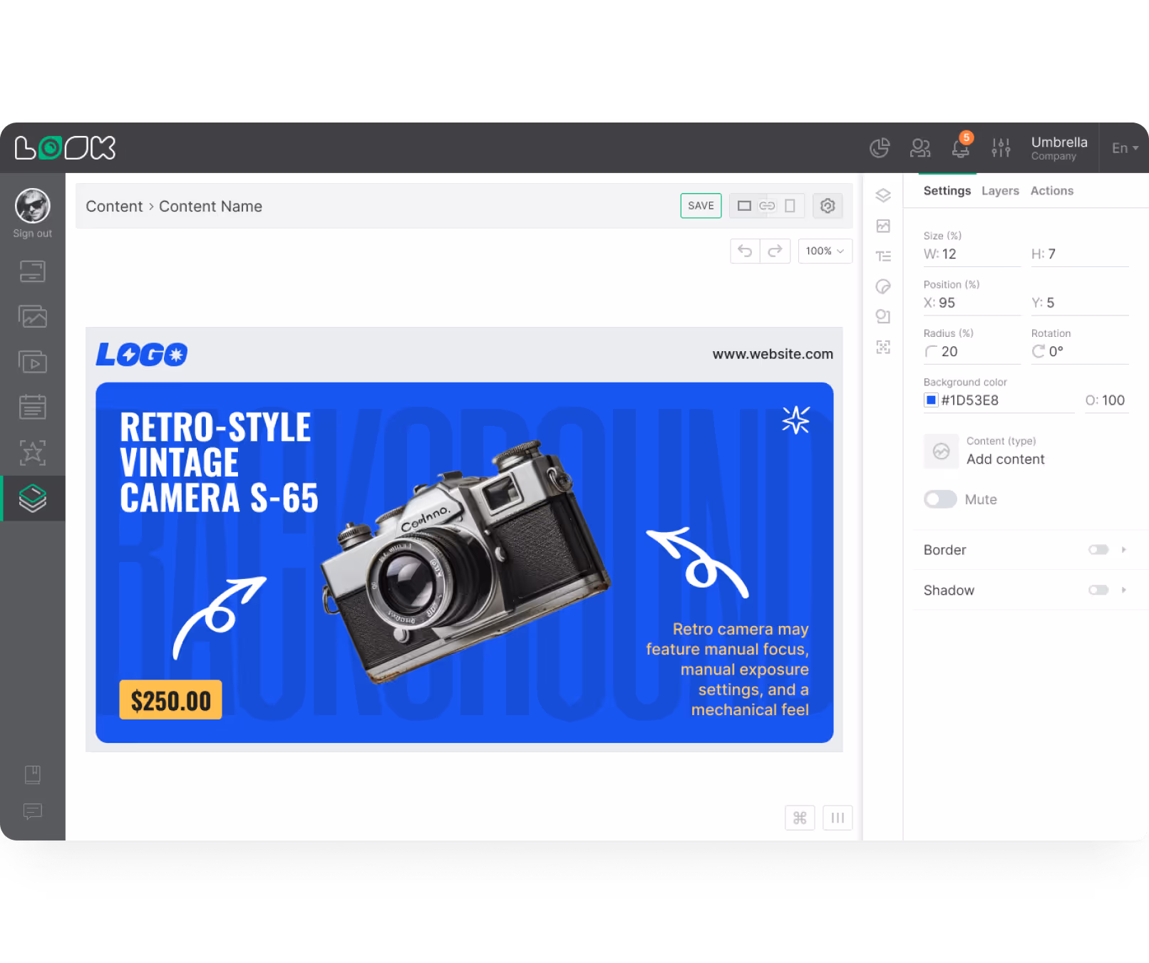 Feature-Screenshot Vorlage